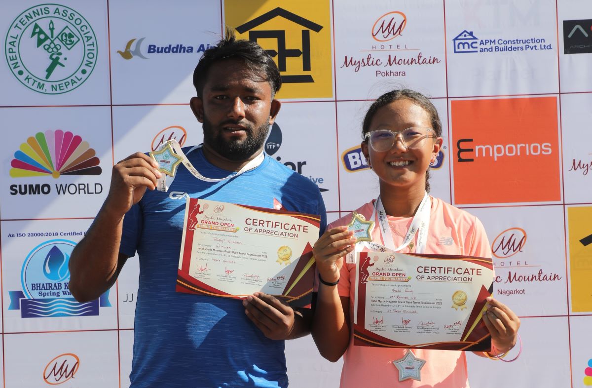 मिस्टिक माउन्टेन टेनिस : प्रदीप र शिभाली च्याम्पियन