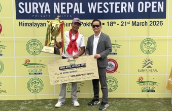 भुवनलाई सूर्य नेपाल वेस्टर्न ओपनको उपाधि